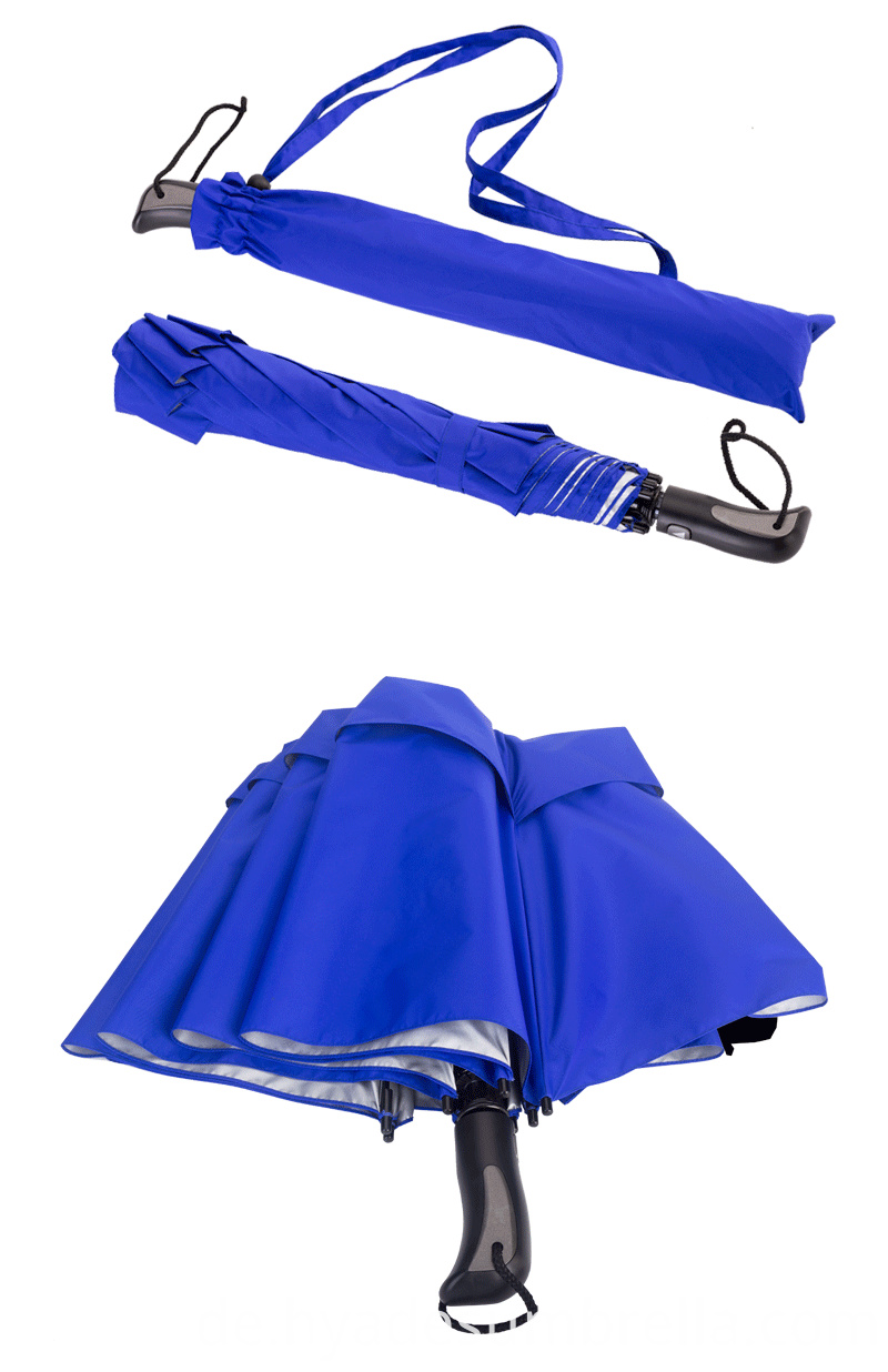 Silberner beschichtender faltender Golf-Regenschirm Silver Coating Folding Golf Umbrella